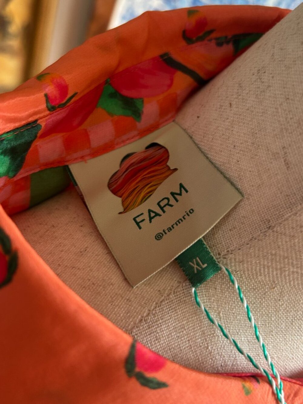 Farm Rio - Fruit Garden Scarf Long-sleeve Shirt - Size XL - NWT! - Picture 2 of 7